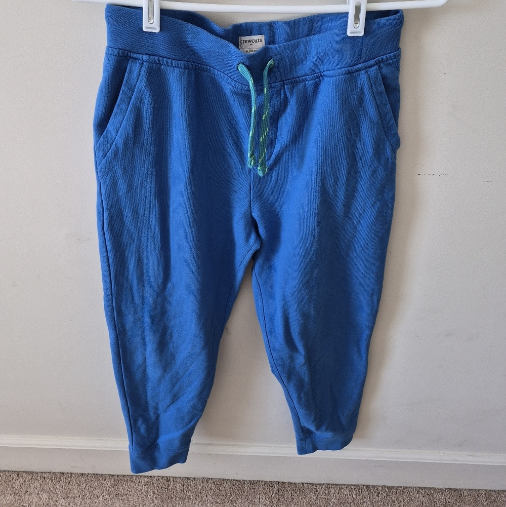 Crewcuts Blue Kids Joggers with Green Drawstring